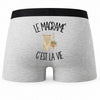 Boxer Homme Le macramé c'est la vie – Impression au dos