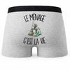 Boxer Homme Le ménage c'est la vie – Impression au dos