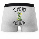 Boxer Homme Le mojito c'est la vie – Impression au dos