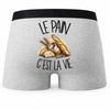 Boxer Homme Le pain c'est la vie – Impression au dos