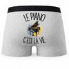 Boxer Homme Le piano c'est la vie – Impression au dos