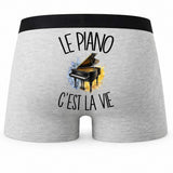 Boxer Homme Le piano c'est la vie – Impression au dos