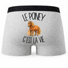 Boxer Homme Le poney c'est la vie – Impression au dos