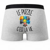 Boxer Homme Le puzzle c'est la vie – Impression au dos