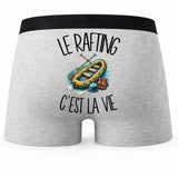 Boxer Homme Le rafting c'est la vie – Impression au dos