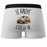 Boxer Homme Le rallye c'est la vie – Impression au dos