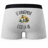 Boxer Homme Le rangement c'est la vie – Impression au dos