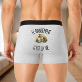 Boxer Homme Le rangement c'est la vie – Impression au dos