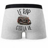 Boxer Homme Le rap c'est la vie – Impression au dos