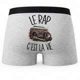 Boxer Homme Le rap c'est la vie – Impression au dos