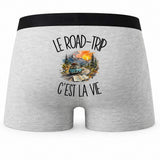 Boxer Homme Le road-trip c'est la vie – Impression au dos