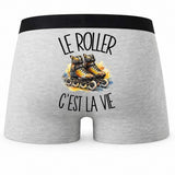 Boxer Homme Le roller c'est la vie – Impression au dos