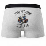 Boxer Homme Le saut à l'élastique c'est la vie – Impression au dos