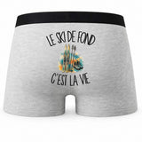 Boxer Homme Le ski de fond c'est la vie – Impression au dos