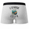 Boxer Homme Le ski nautique c'est la vie – Impression au dos
