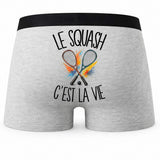 Boxer Homme Le squash c'est la vie – Impression au dos