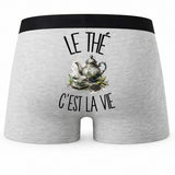 Boxer Homme Le thé c'est la vie – Impression au dos