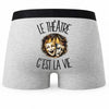 Boxer Homme Le théâtre c'est la vie – Impression au dos