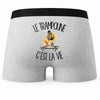 Boxer Homme Le trampoline c'est la vie – Impression au dos