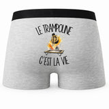 Boxer Homme Le trampoline c'est la vie – Impression au dos