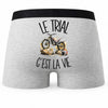 Boxer Homme Le trial c'est la vie – Impression au dos