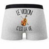 Boxer Homme Le violon c'est la vie – Impression au dos