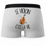 Boxer Homme Le violon c'est la vie – Impression au dos