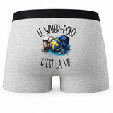 Boxer Homme Le water-polo c'est la vie – Impression au dos
