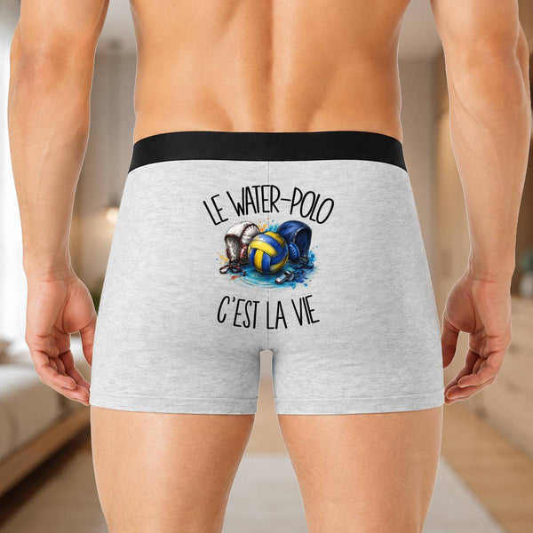 Boxer Homme Le water-polo c'est la vie – Impression au dos