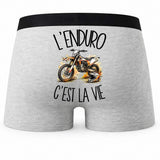 Boxer Homme L'enduro c'est la vie – Impression au dos