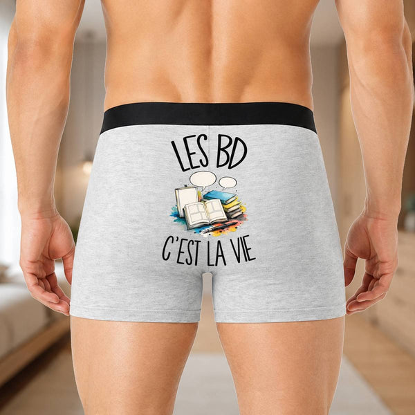 Boxer Homme Les BD c'est la vie – Impression au dos