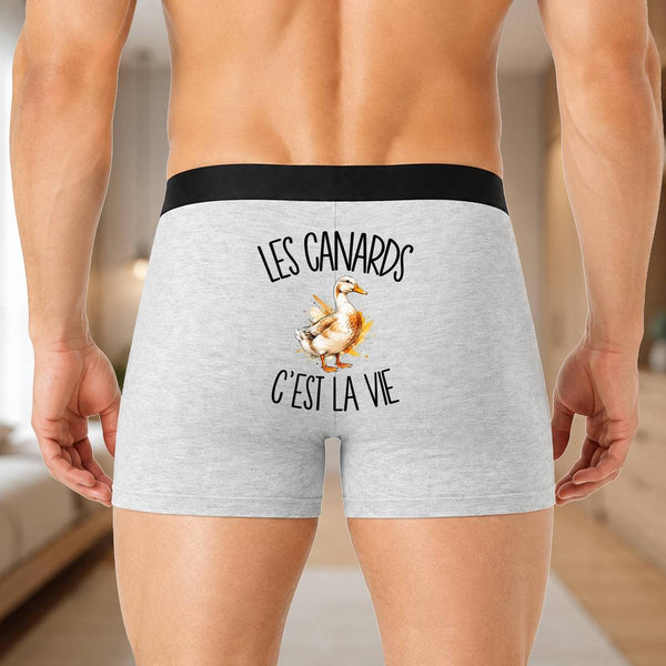 Boxer Homme Les canards c'est la vie – Impression au dos