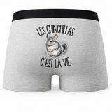 Boxer Homme Les chinchillas c'est la vie – Impression au dos
