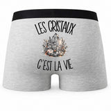Boxer Homme Les cristaux c'est la vie – Impression au dos
