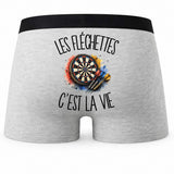 Boxer Homme Les fléchettes c'est la vie – Impression au dos