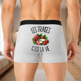 Boxer Homme Les fraises c'est la vie – Impression au dos