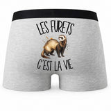 Boxer Homme Les furets c'est la vie – Impression au dos