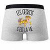 Boxer Homme Les geckos c'est la vie – Impression au dos