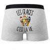 Boxer Homme Les glaces c'est la vie – Impression au dos