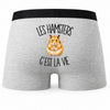 Boxer Homme Les hamsters c'est la vie – Impression au dos