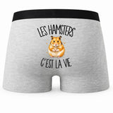Boxer Homme Les hamsters c'est la vie – Impression au dos