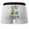 Boxer Homme Les îles c'est la vie – Impression au dos