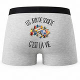 Boxer Homme Les jeux de société c'est la vie – Impression au dos