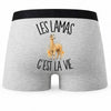 Boxer Homme Les lamas c'est la vie – Impression au dos