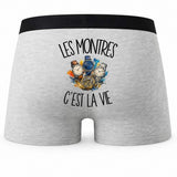 Boxer Homme Les montres c'est la vie – Impression au dos