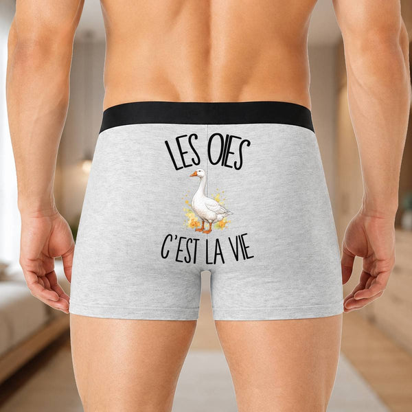 Boxer Homme Les oies c'est la vie – Impression au dos