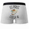 Boxer Homme Les perles c'est la vie – Impression au dos