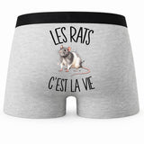 Boxer Homme Les rats c'est la vie – Impression au dos