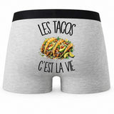 Boxer Homme Les tacos c'est la vie – Impression au dos