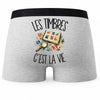 Boxer Homme Les timbres c'est la vie – Impression au dos